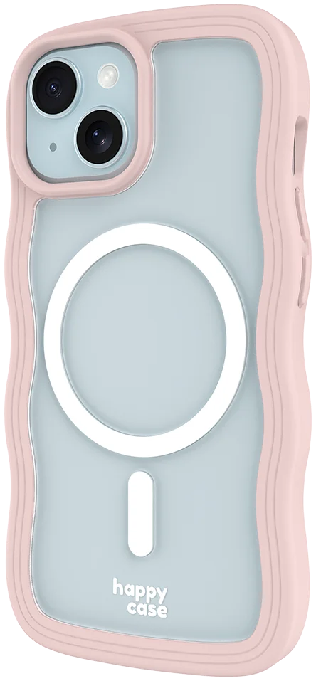 HappyCase Wavy Apple iPhone 17e/16e/14/13 Hoesje MagSafe Back Cover Roze afbeelding 15