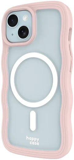 HappyCase Wavy Apple iPhone 17e/16e/14/13 Hoesje MagSafe Back Cover Roze afbeelding 15