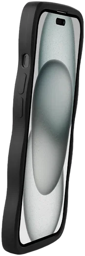 HappyCase Wavy Apple iPhone 15 Hoesje TPU Back Cover Zwart afbeelding 14