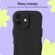 HappyCase Wavy Apple iPhone 16 Hoesje TPU Back Cover Zwart afbeelding 5