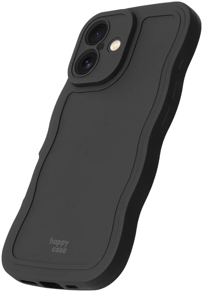 HappyCase Wavy Apple iPhone 16 Hoesje TPU Back Cover Zwart afbeelding 10