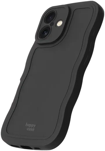HappyCase Wavy Apple iPhone 16 Hoesje TPU Back Cover Zwart afbeelding 10