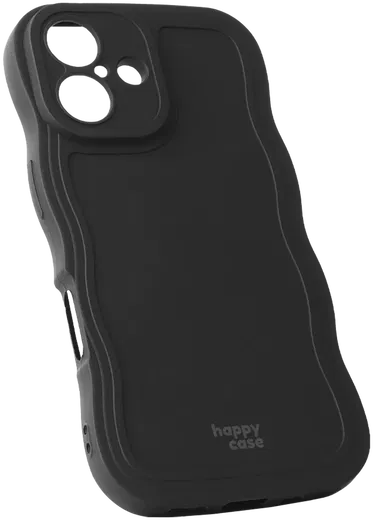HappyCase Wavy Apple iPhone 16 Hoesje TPU Back Cover Zwart afbeelding 11