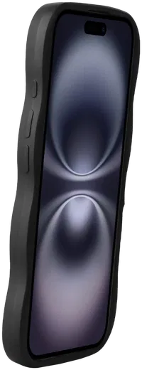 HappyCase Wavy Apple iPhone 16 Hoesje TPU Back Cover Zwart afbeelding 14