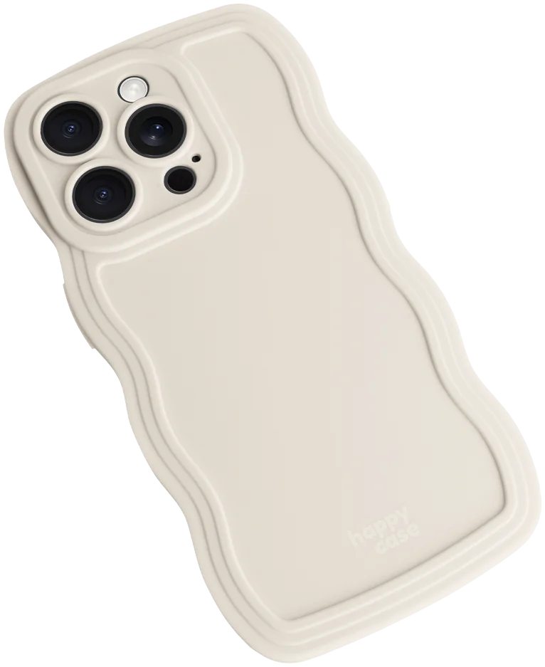 HappyCase Wavy Apple iPhone 16 Pro Hoesje TPU Back Cover Beige afbeelding 11