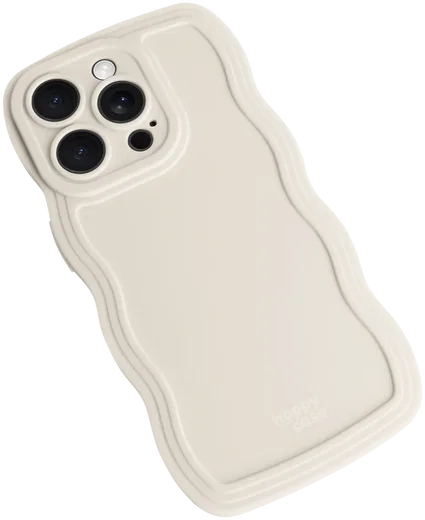 HappyCase Wavy Apple iPhone 16 Pro Hoesje TPU Back Cover Beige afbeelding 11