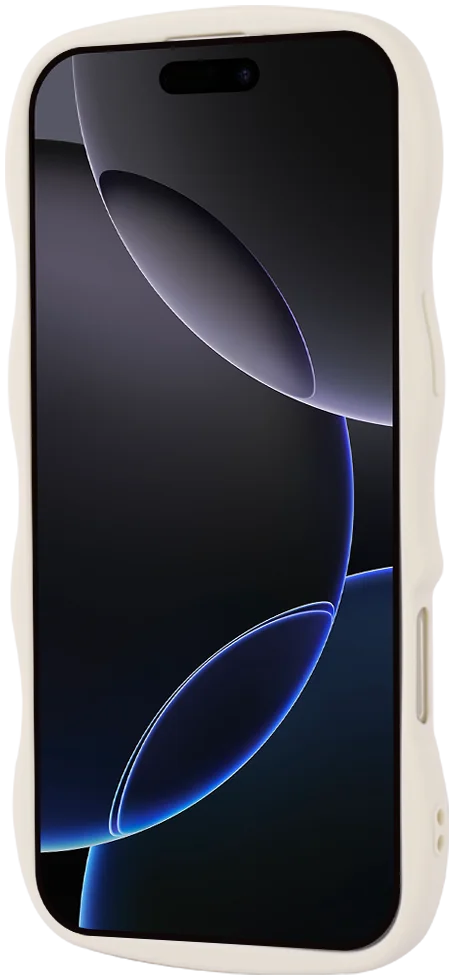 HappyCase Wavy Apple iPhone 16 Pro Hoesje TPU Back Cover Beige afbeelding 13