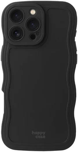 HappyCase Wavy Apple iPhone 16 Pro Max Hoesje TPU Back Cover Zwart afbeelding 1