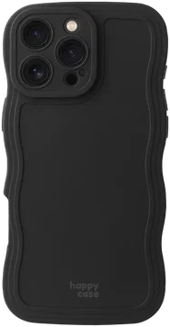 HappyCase Wavy Apple iPhone 16 Pro Max Hoesje TPU Back Cover Zwart
