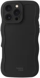 HappyCase Wavy Apple iPhone 16 Pro Max Hoesje TPU Back Cover Zwart afbeelding