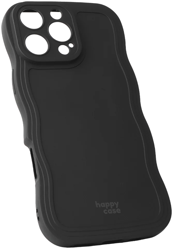 HappyCase Wavy Apple iPhone 16 Pro Max Hoesje TPU Back Cover Zwart afbeelding 11