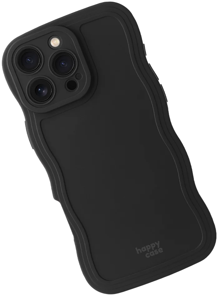 HappyCase Wavy Apple iPhone 16 Pro Max Hoesje TPU Back Cover Zwart afbeelding 12