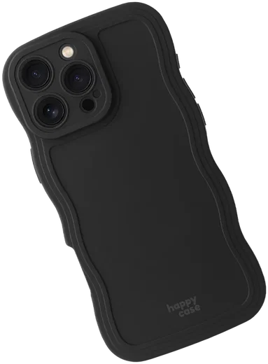 HappyCase Wavy Apple iPhone 16 Pro Max Hoesje TPU Back Cover Zwart afbeelding 12