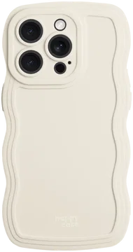HappyCase Wavy Apple iPhone 16 Pro Max Hoesje TPU Back Cover Beige