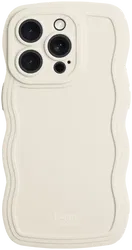 HappyCase Wavy Apple iPhone 16 Pro Max Hoesje TPU Back Cover Beige afbeelding