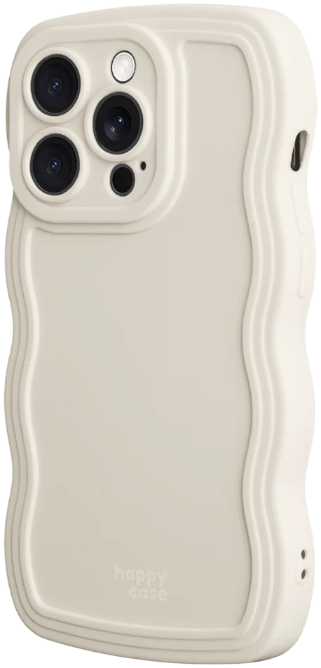 HappyCase Wavy Apple iPhone 16 Pro Max Hoesje TPU Back Cover Beige afbeelding 12