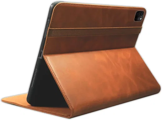 Rosso Deluxe Apple iPad Pro 12.9 Hoes Book Case Echt Leer Bruin afbeelding 7