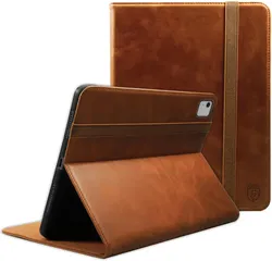 Rosso Deluxe Apple iPad Air 11 (2024/2025) Hoes Book Case Echt Leer Bruin afbeelding