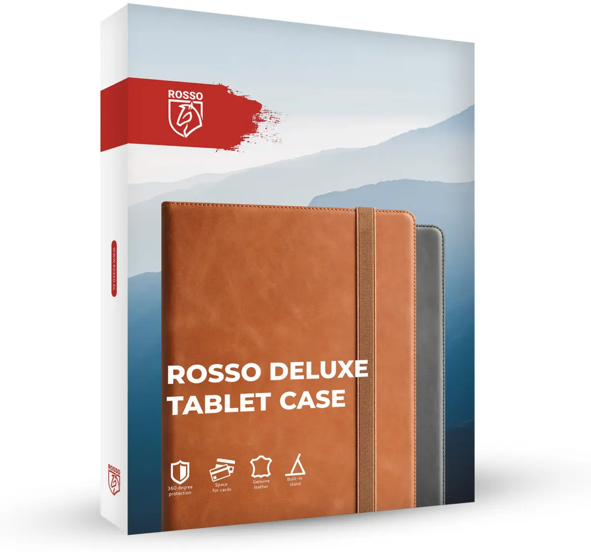 Rosso Deluxe Apple iPad Air 13 (24/25/26) Hoes Book Case Echt Leer Bruin afbeelding 9