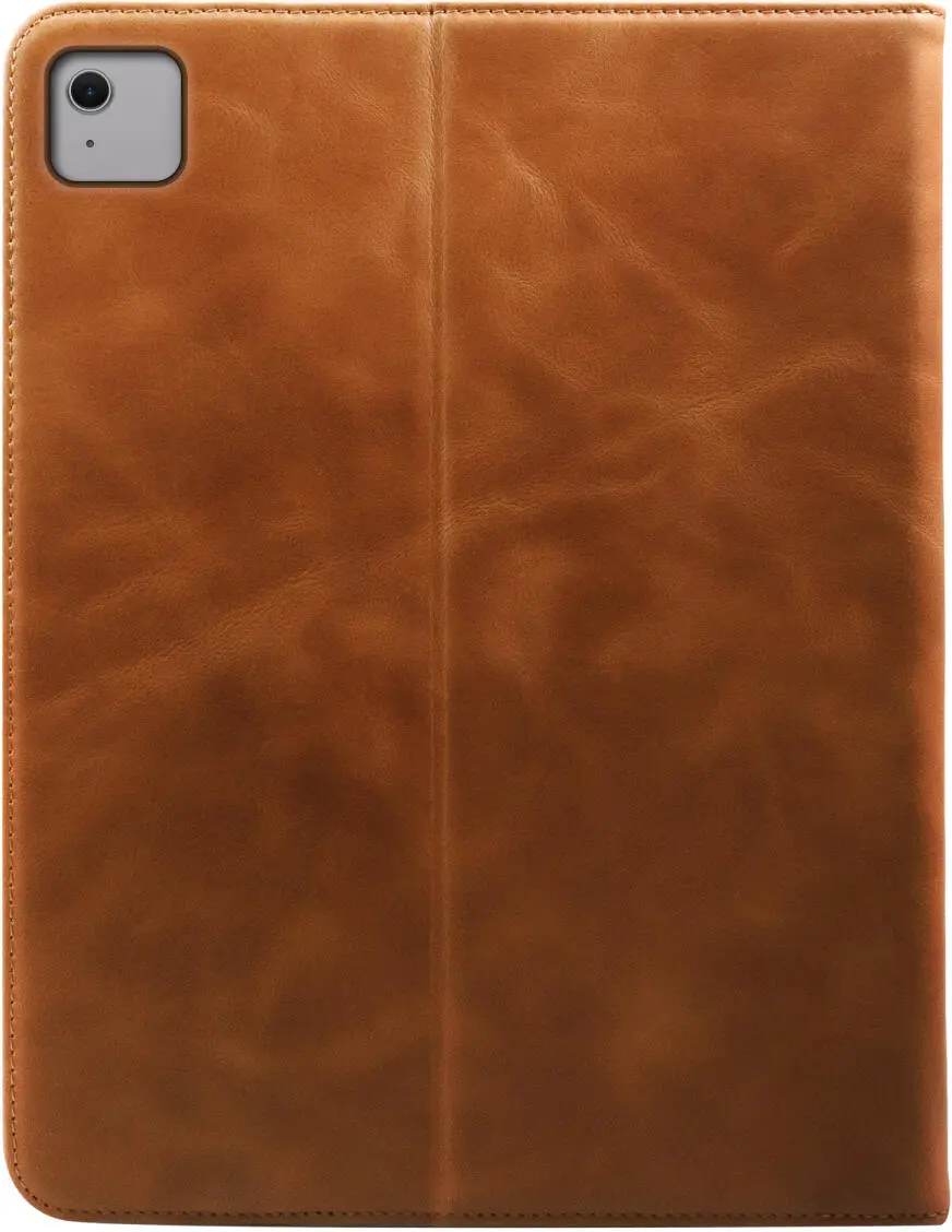 Rosso Deluxe Apple iPad Air 13 (24/25/26) Hoes Book Case Echt Leer Bruin afbeelding 2