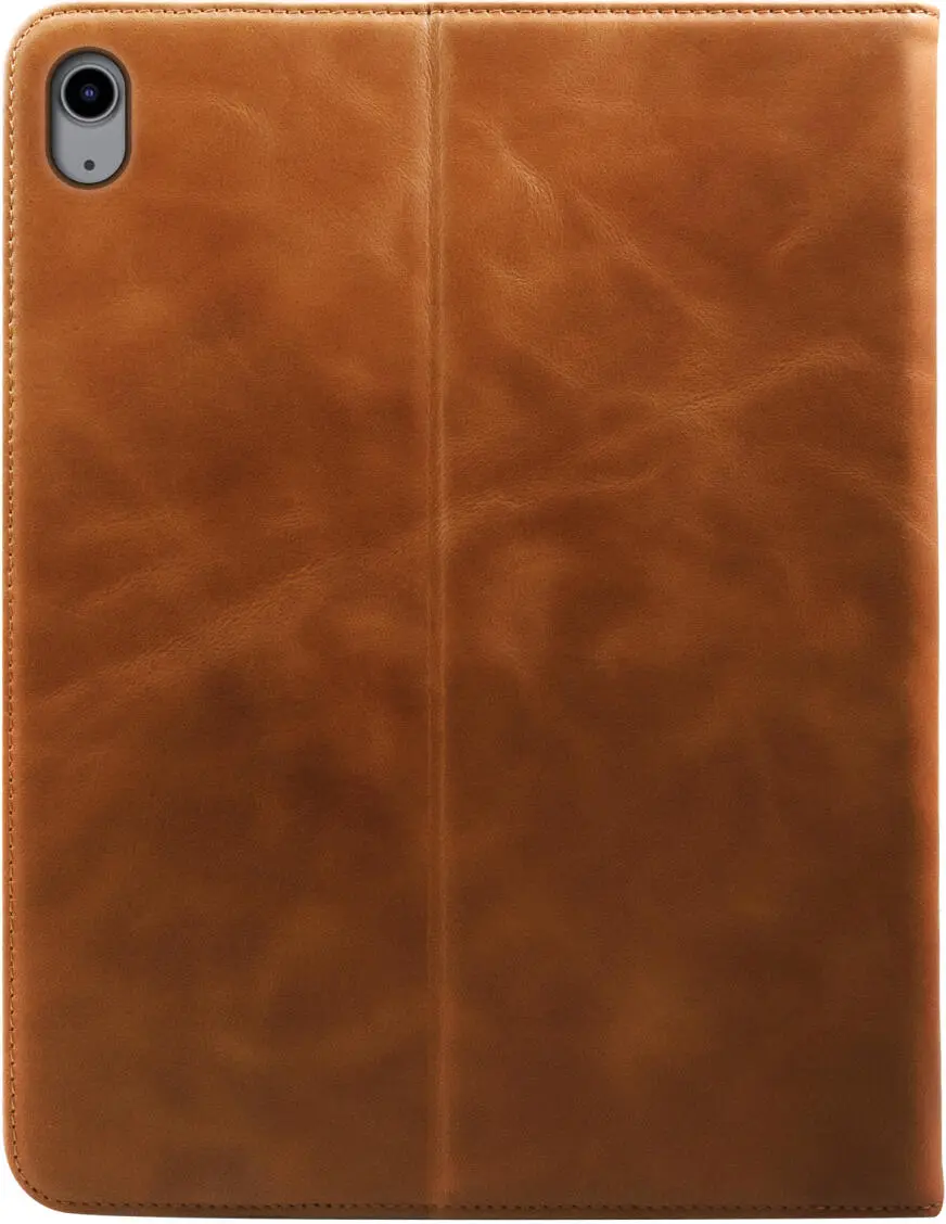 Rosso Deluxe Apple iPad Air 10.9 (2020/2022) Hoes Book Case Echt Leer Bruin afbeelding 2