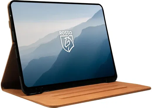 Rosso Deluxe Apple iPad Air 10.9 (2020/2022) Hoes Book Case Echt Leer Bruin afbeelding 8