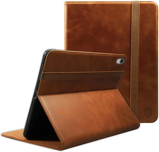 Rosso Deluxe Apple iPad Mini 7 / 6 Hoes Book Case Echt Leer Bruin afbeelding 1