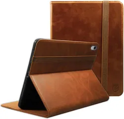 Rosso Deluxe Apple iPad Mini 7 / 6 Hoes Book Case Echt Leer Bruin afbeelding