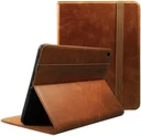 Rosso Deluxe Samsung Galaxy Tab A9 Plus Hoes Book Case Echt Leer Bruin