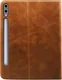 Rosso Deluxe Samsung Galaxy Tab S10+/S9+/S9 FE+ Hoes Book Case Echt Leer Bruin afbeelding 2