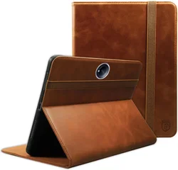Rosso Deluxe OnePlus Pad 2 Hoes Book Case Echt Leer Bruin afbeelding