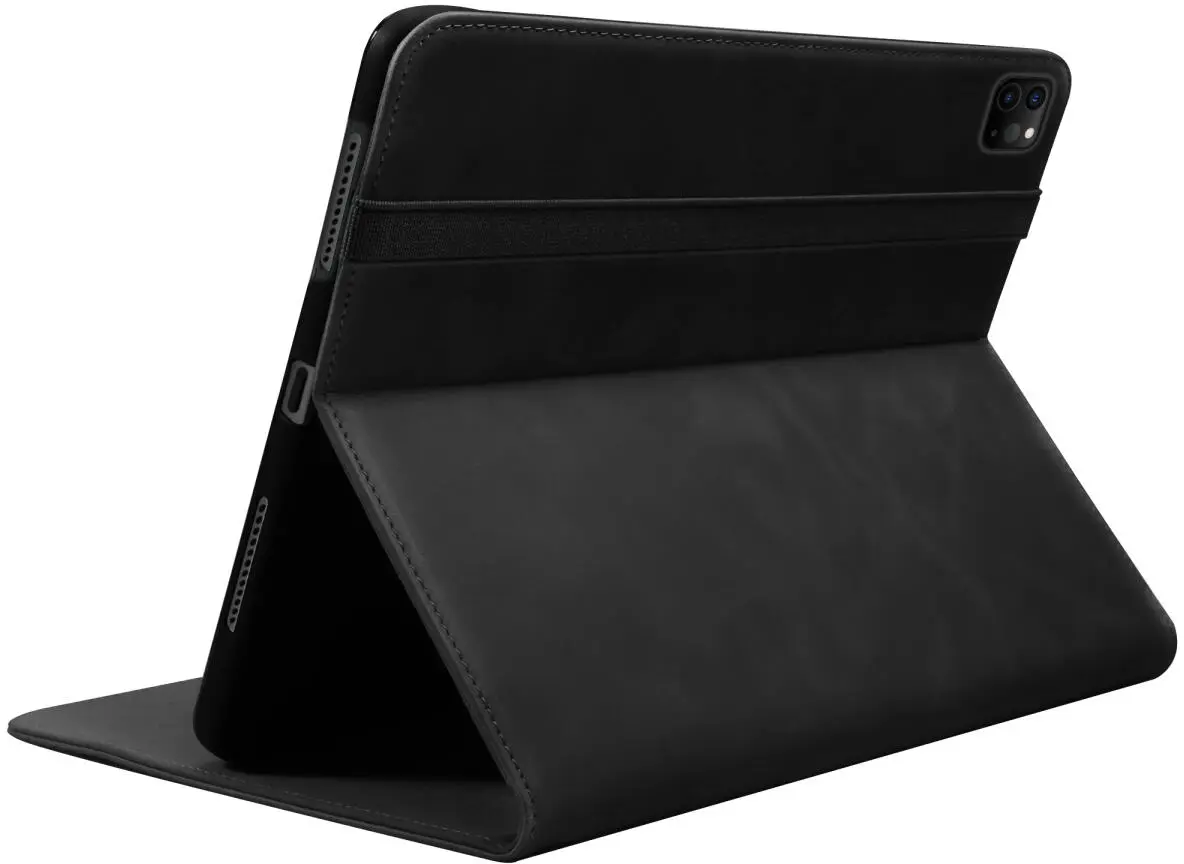 Rosso Deluxe Apple iPad Pro 12.9 Hoes Book Case Echt Leer Zwart afbeelding 7