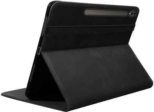 Rosso Deluxe Samsung Tab S10 Lite / S10 FE / S9 (FE) Book Case Echt Leer Zwart afbeelding 7