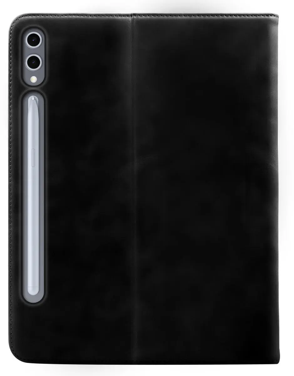 Rosso Deluxe Samsung Tab S9 Ultra / S10 Ultra Hoes Book Case Echt Leer Zwart afbeelding 2
