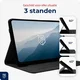 Rosso Deluxe Samsung Tab S9 Ultra / S10 Ultra Hoes Book Case Echt Leer Zwart afbeelding 4