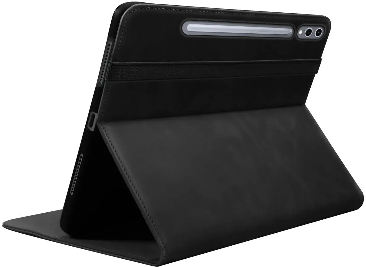 Rosso Deluxe Samsung Tab S9 Ultra / S10 Ultra Hoes Book Case Echt Leer Zwart afbeelding 7