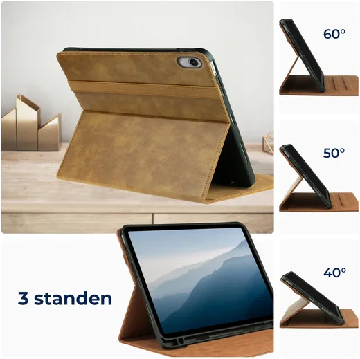 Rosso Element Apple iPad Mini 6 / 7 Hoes Book Case Bruin afbeelding 4