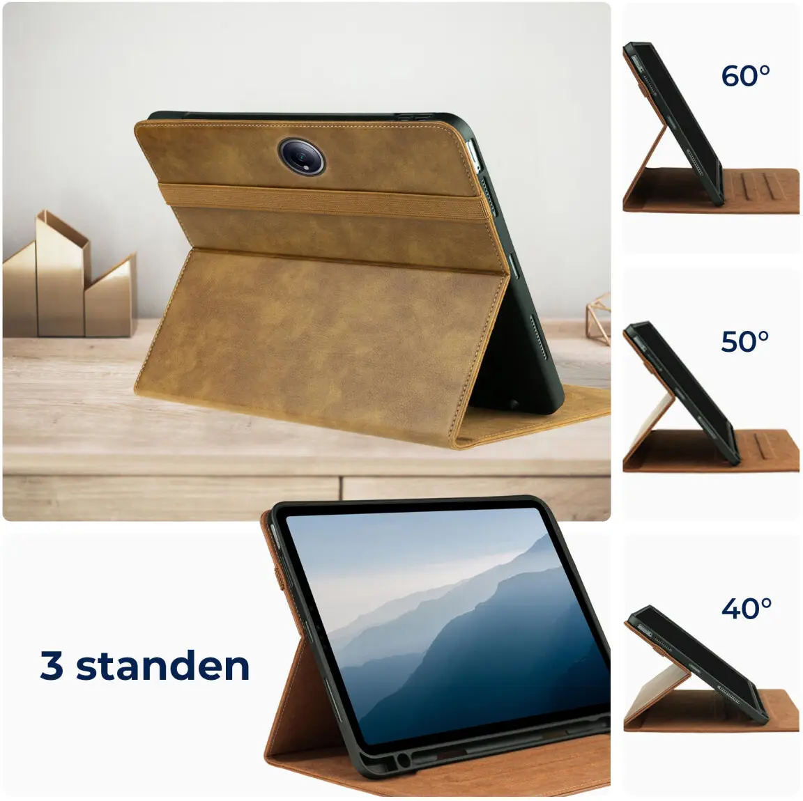 Rosso Element OnePlus Pad 2 Hoes Book Case Bruin afbeelding 4