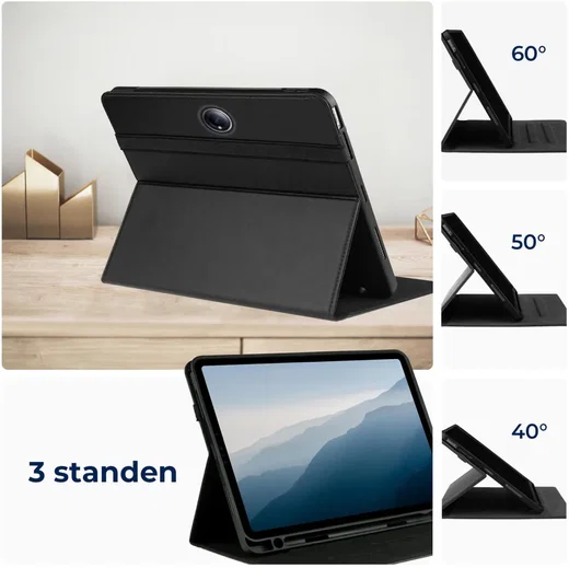 Rosso Element OnePlus Pad Go / Oppo Pad Neo / Air 2 Hoes Book Case Zwart afbeelding 8