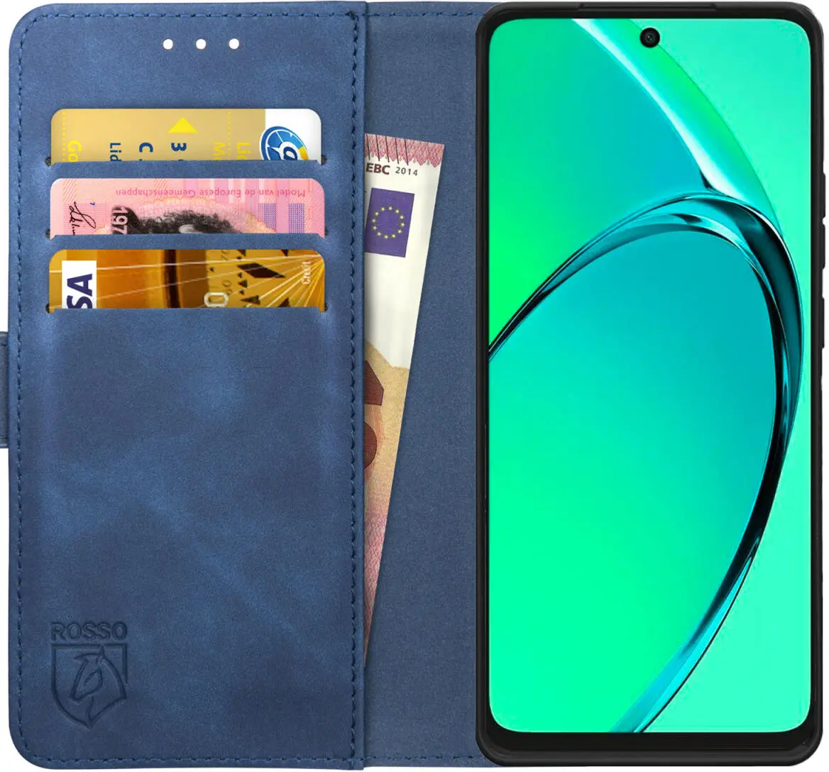 Rosso Element Oppo A60 5G / A40 / A40m Hoesje Book Case Wallet Blauw afbeelding 1