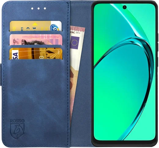 Rosso Element Oppo A60 5G / A40 / A40m Hoesje Book Case Wallet Blauw afbeelding 1