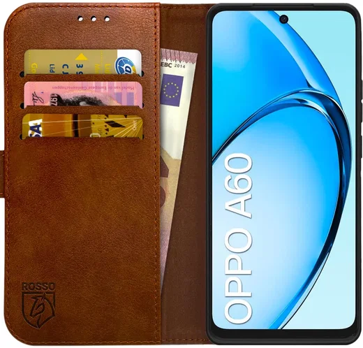 Rosso Element Oppo A60 4G Hoesje Book Case Wallet Bruin afbeelding 1