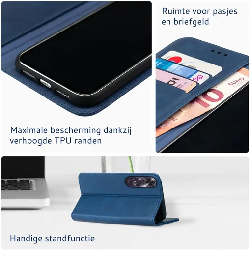 Rosso Element Oppo A60 4G Hoesje Book Case Wallet Blauw afbeelding 4