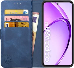 Rosso Element Oppo A80 Hoesje Book Case Wallet Blauw afbeelding