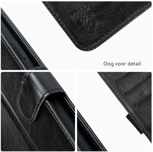 Rosso Element Motorola Edge 50 Neo Hoesje Book Case Wallet Zwart afbeelding 3