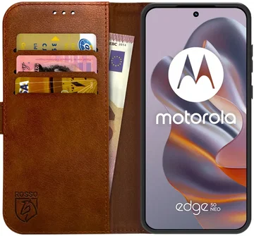 Rosso Element Motorola Edge 50 Neo Hoesje Book Case Wallet Bruin