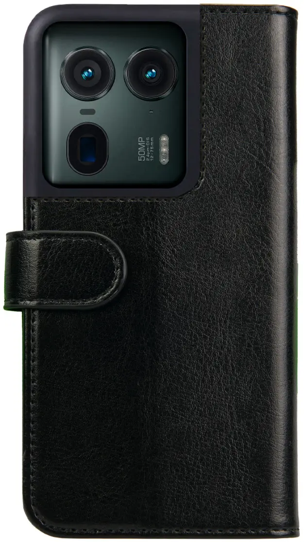 Rosso Element Motorola Edge 50 Ultra Hoesje Book Case Wallet Zwart afbeelding 2