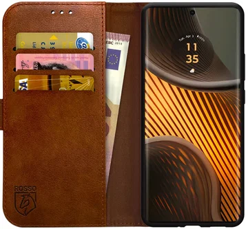 Rosso Element Motorola Edge 50 Ultra Hoesje Book Case Wallet Bruin