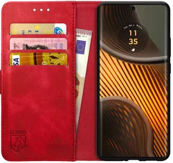 Rosso Element Motorola Edge 50 Ultra Hoesje Book Case Wallet Rood afbeelding