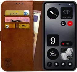 Rosso Element Nothing CMF Phone 1 Hoesje Book Case Wallet Bruin afbeelding